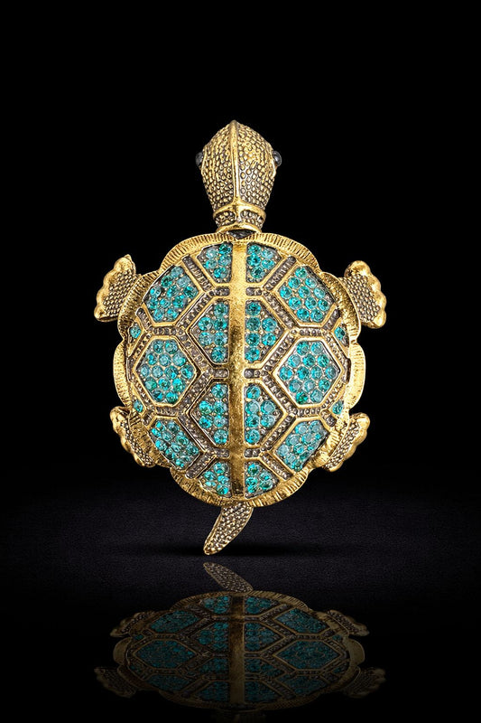 Royal Turtle Crest Brooch