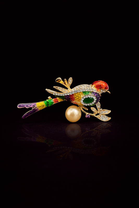 Royal Prism Bird Brooch