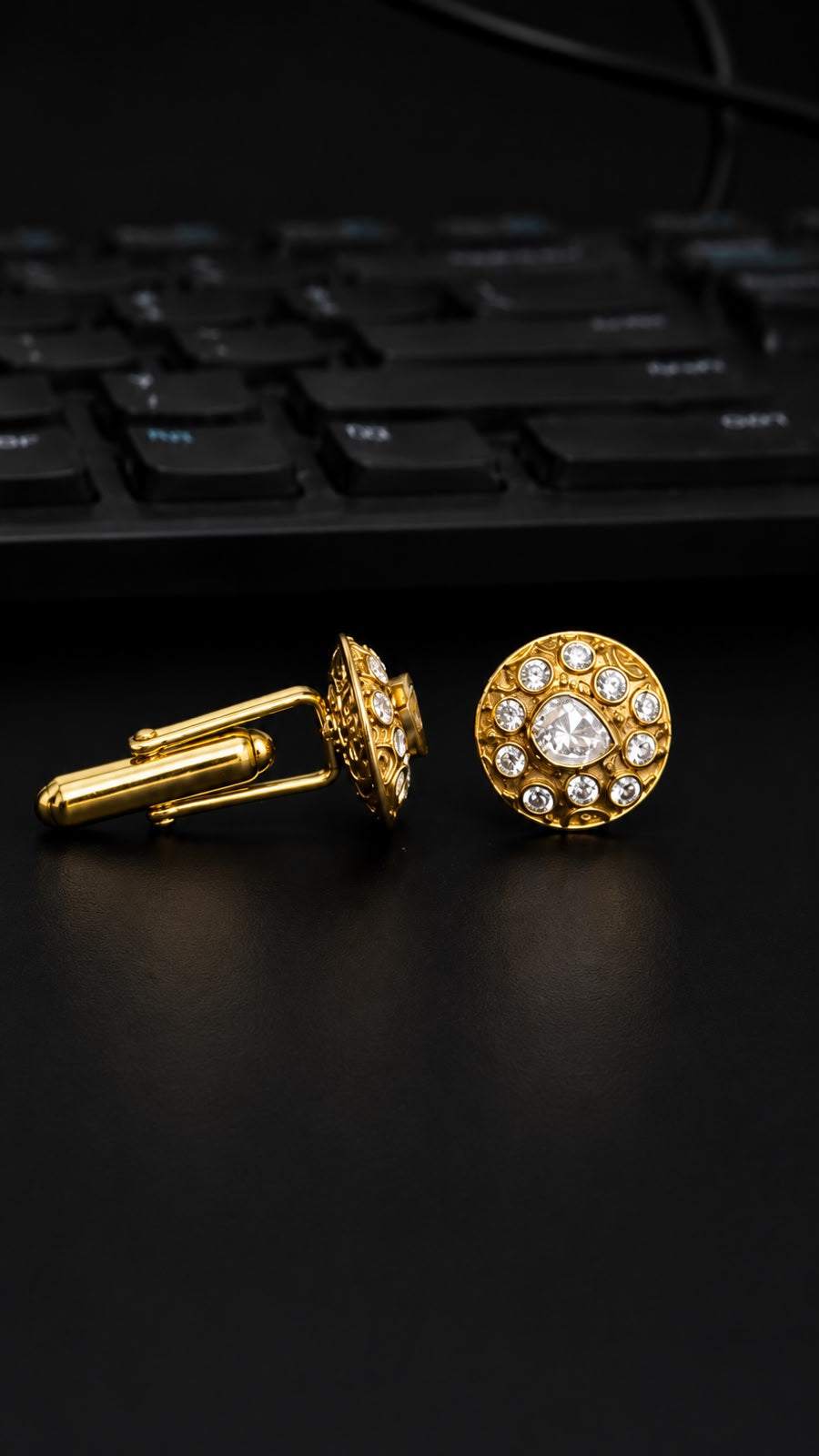 Rajputana Heritage Polki Cufflinks