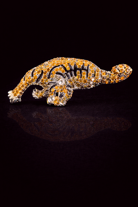 Crystal Panther Brooch