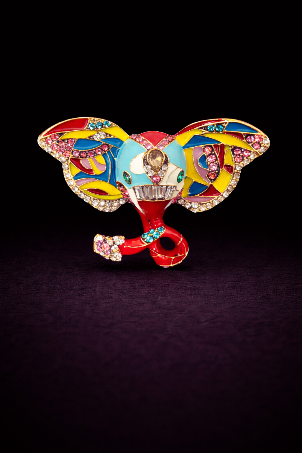 Mosaic Majesty Elephant Brooch