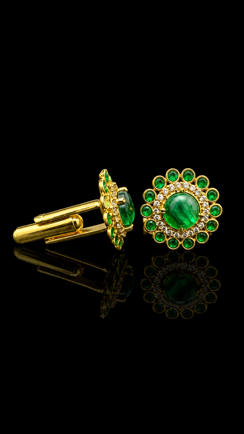 Royal Ruby Halo Cufflinks