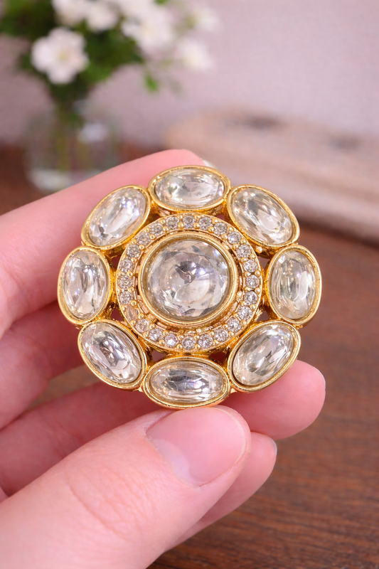 Royal Aura Crystal Bandhgala Button