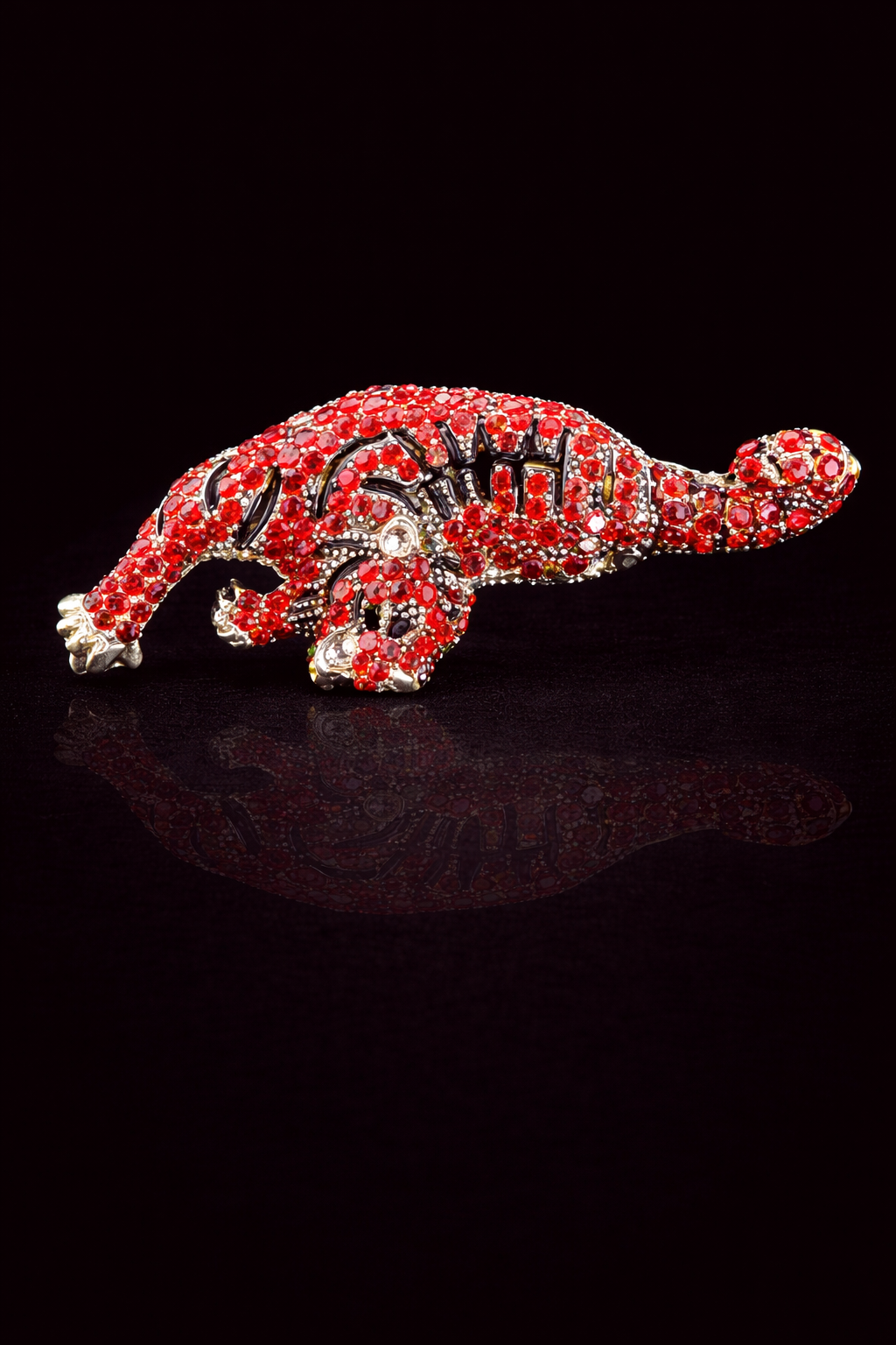 Crystal Panther Brooch