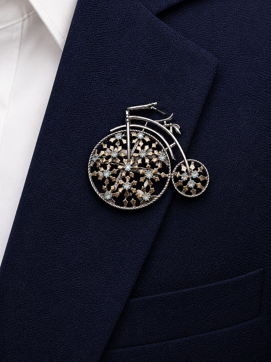 Vintage Bicycle Brooch
