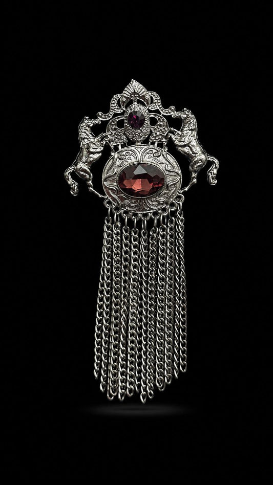 Royal Stallion Tassel Brooch