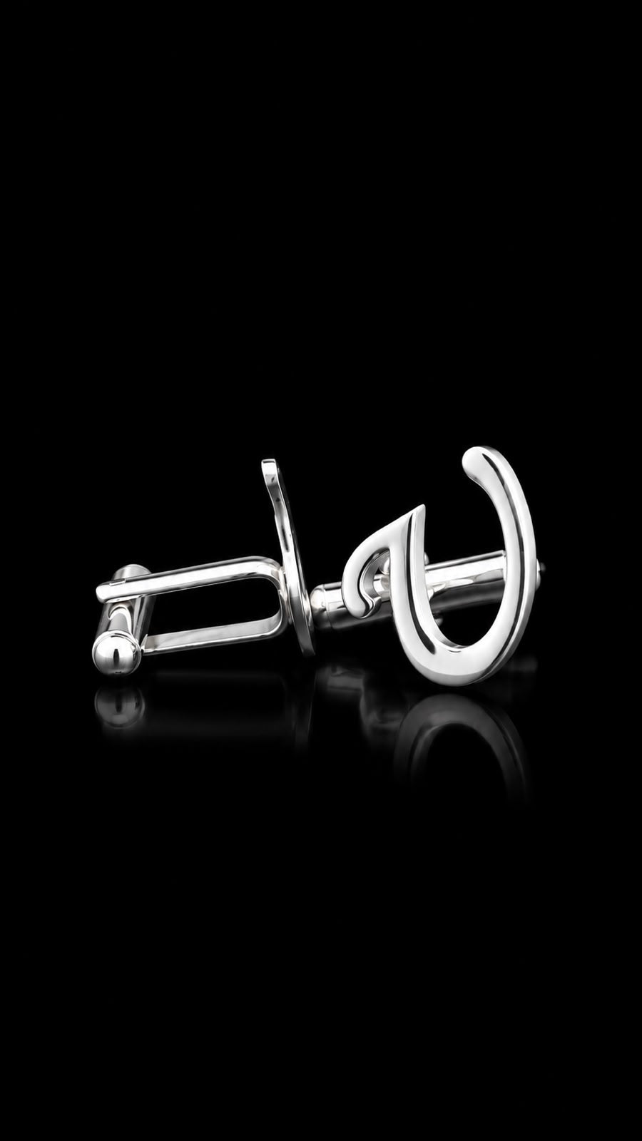 Rajputana Initial "U" Silver Cufflinks