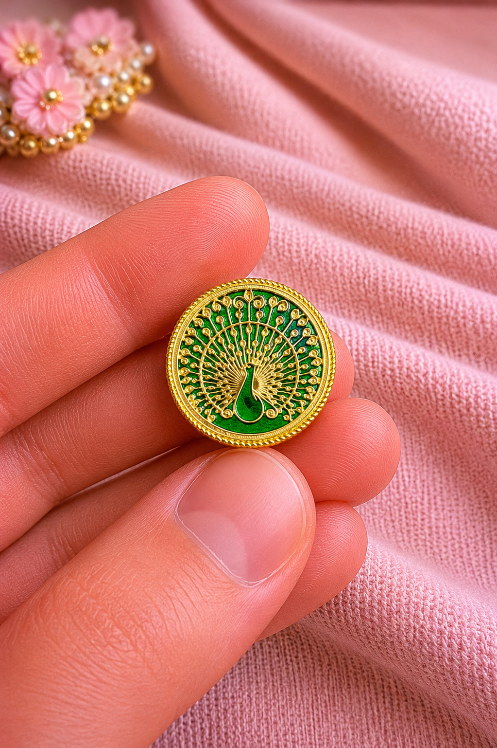 Mayur Royale Tewa Art Bandhgala Button