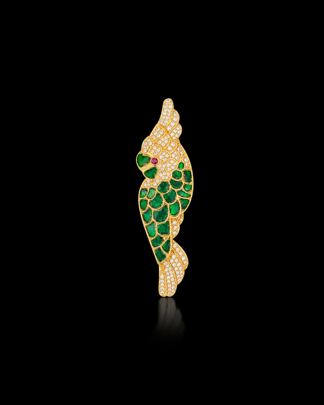 Royal Parrot Brooch Pin