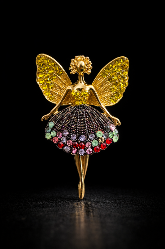 Enchanted Fairy Crystal Brooch