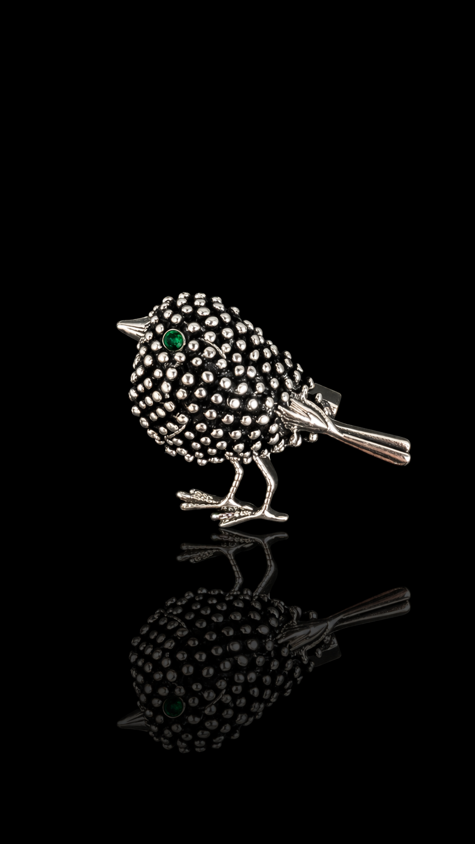 Pebble Nest Bird Brooch