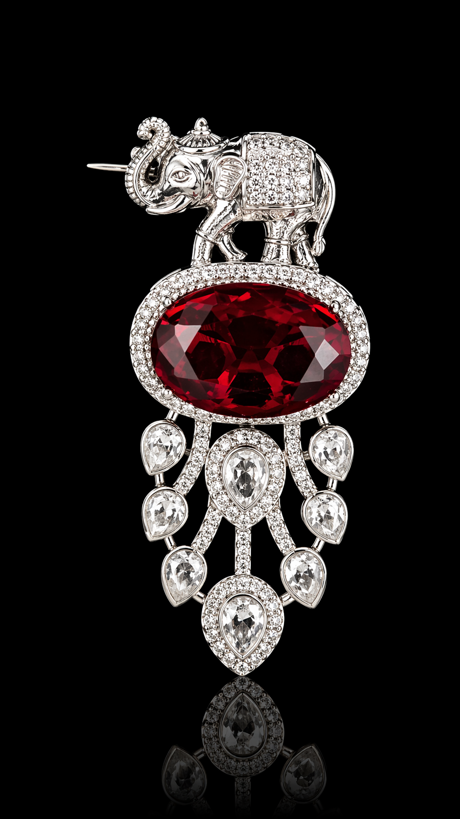 Royal Gajratna Statement Brooch