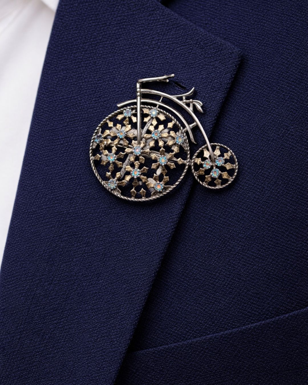 Vintage Bicycle Brooch