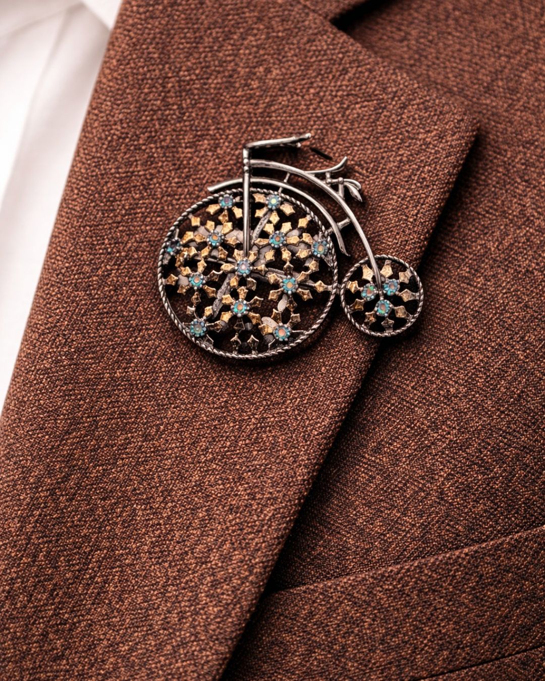 Vintage Bicycle Brooch