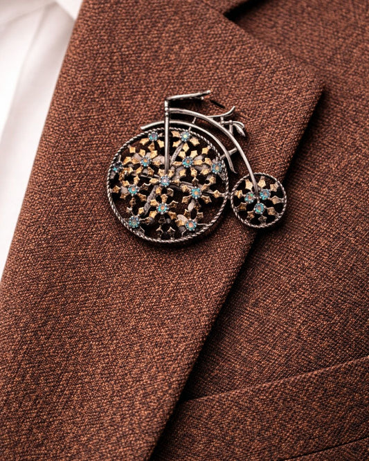 Vintage Bicycle Brooch