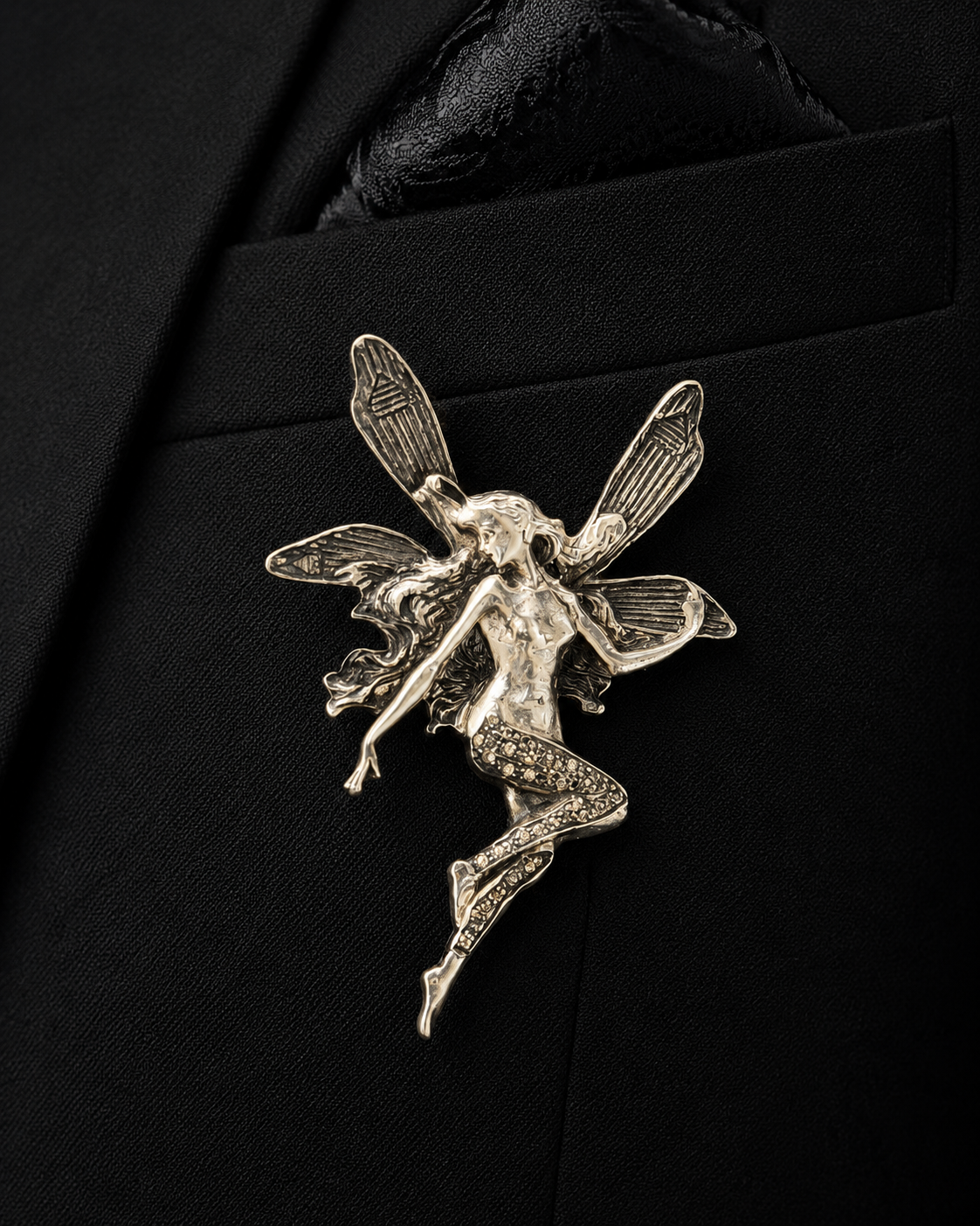 Enchanted Silver Fairy Brooch
