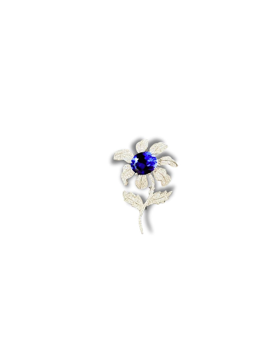 Sapphire Bloom Brooch