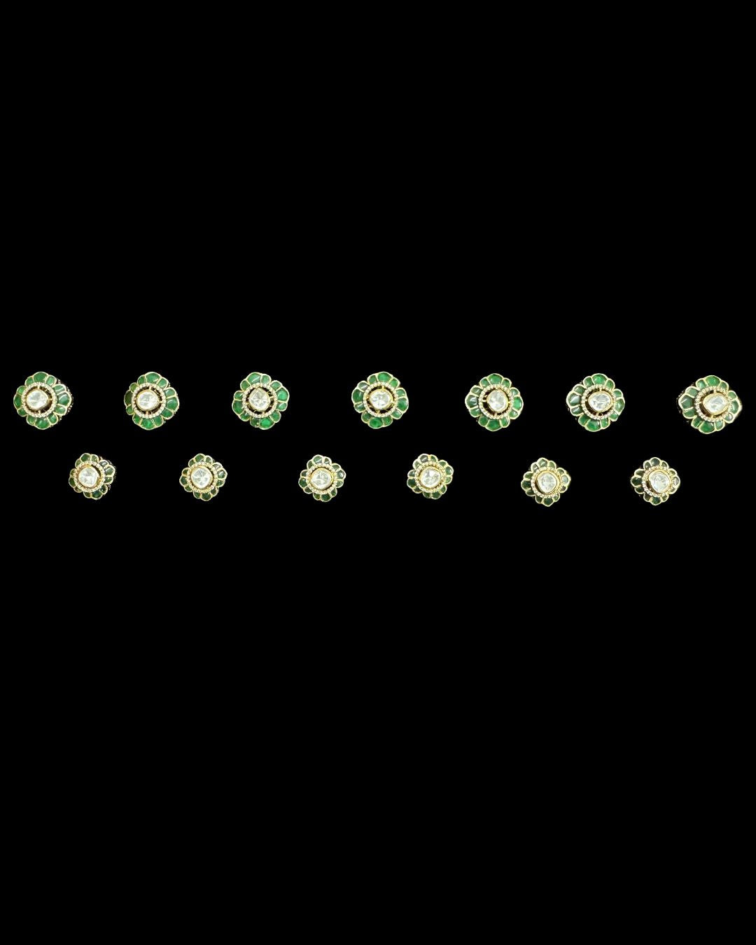Emerald Blossom Royale Bandhgala Button