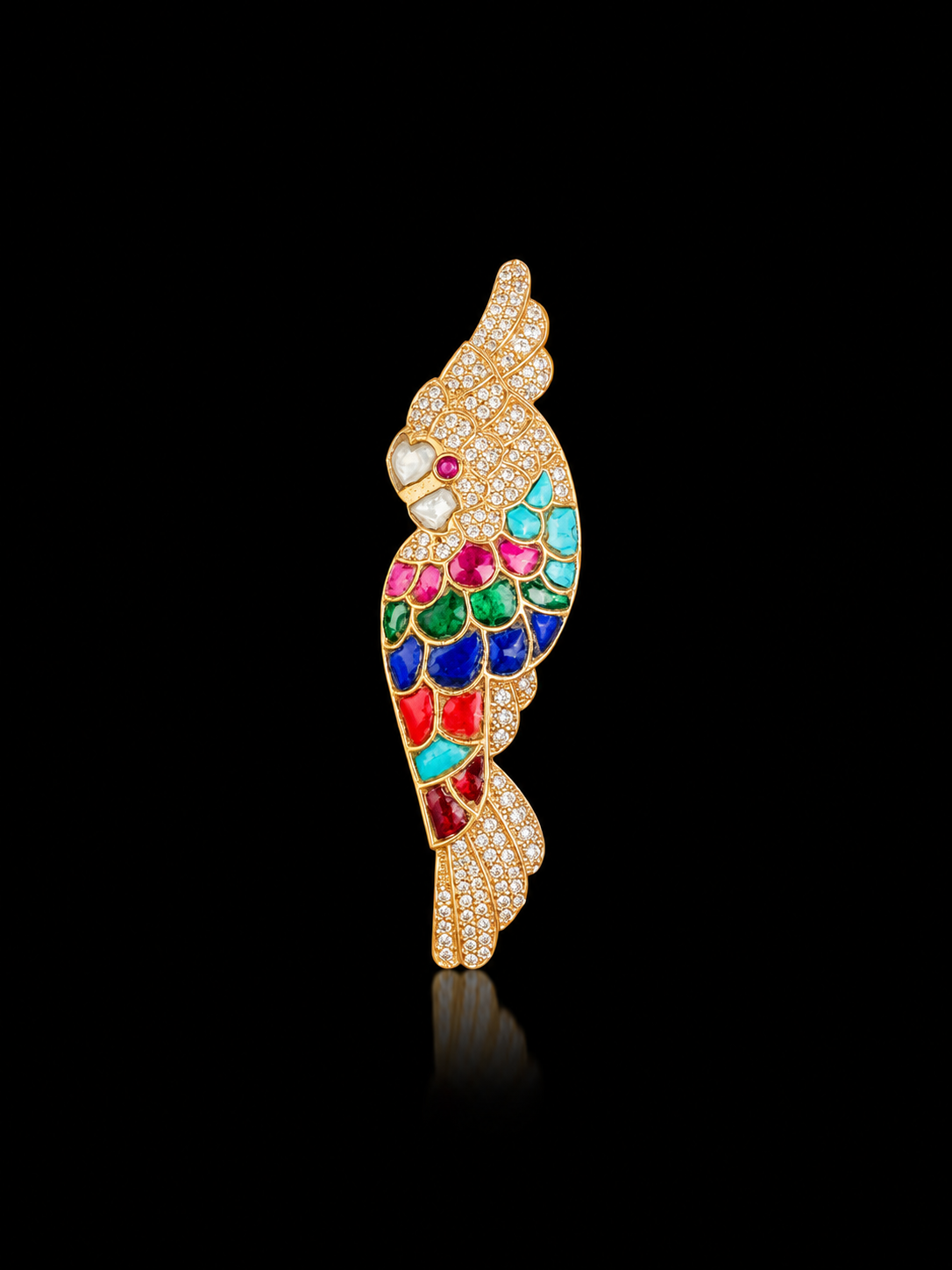 Royal Parrot Brooch Pin