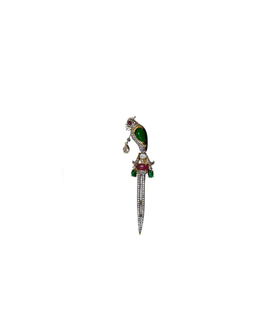 Royal Parrot Dagger Brooch