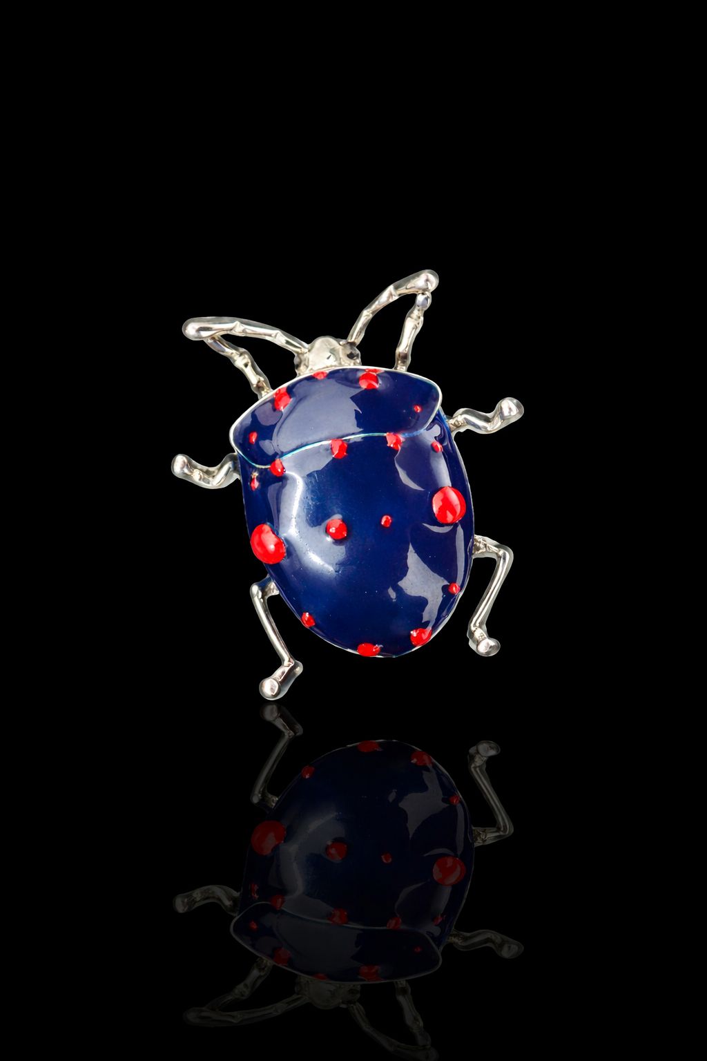 Midnight Ladybug Brooch