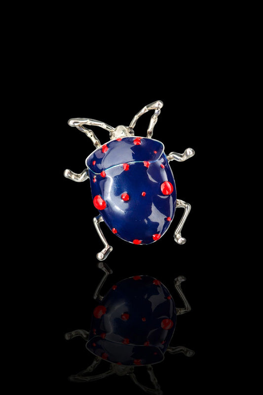 Midnight Ladybug Brooch