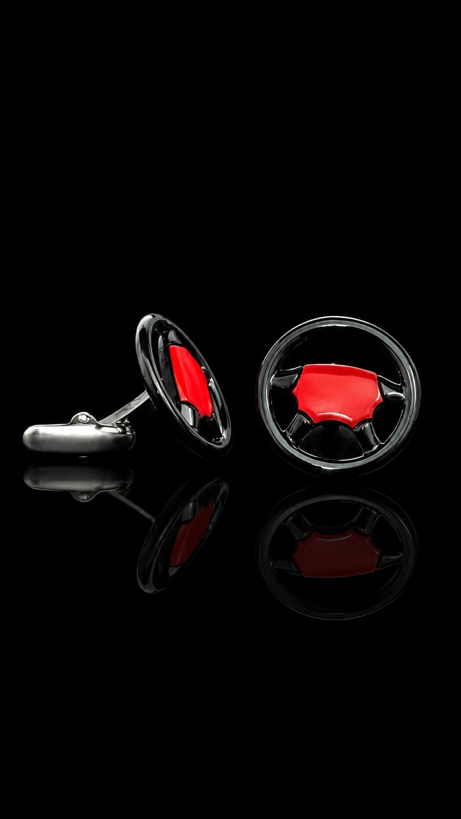Racing Steering Wheel Cufflinks