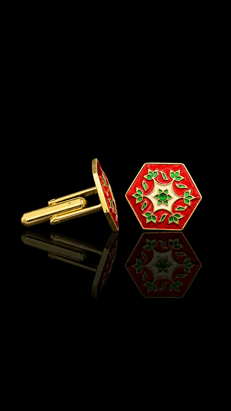 Jaipur Jali Enamel Cufflinks