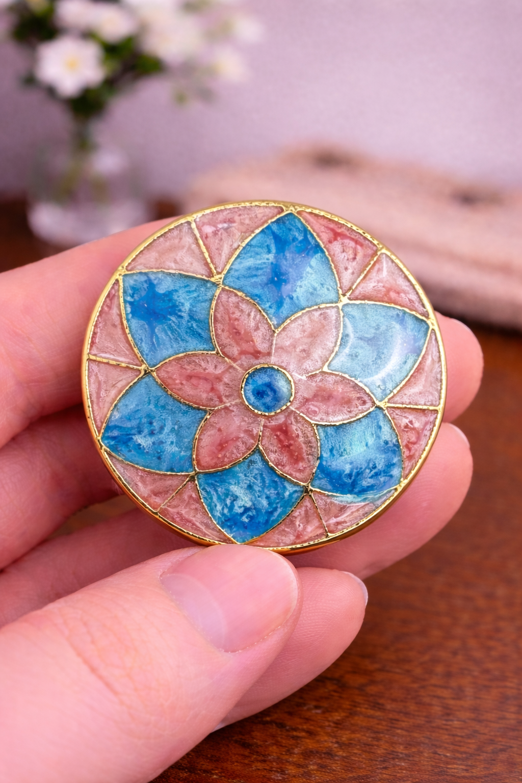 Blush Lotus Bandhgala Button