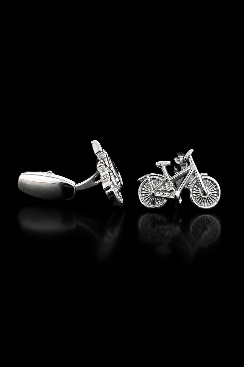 Cyclist Silver Cufflinks