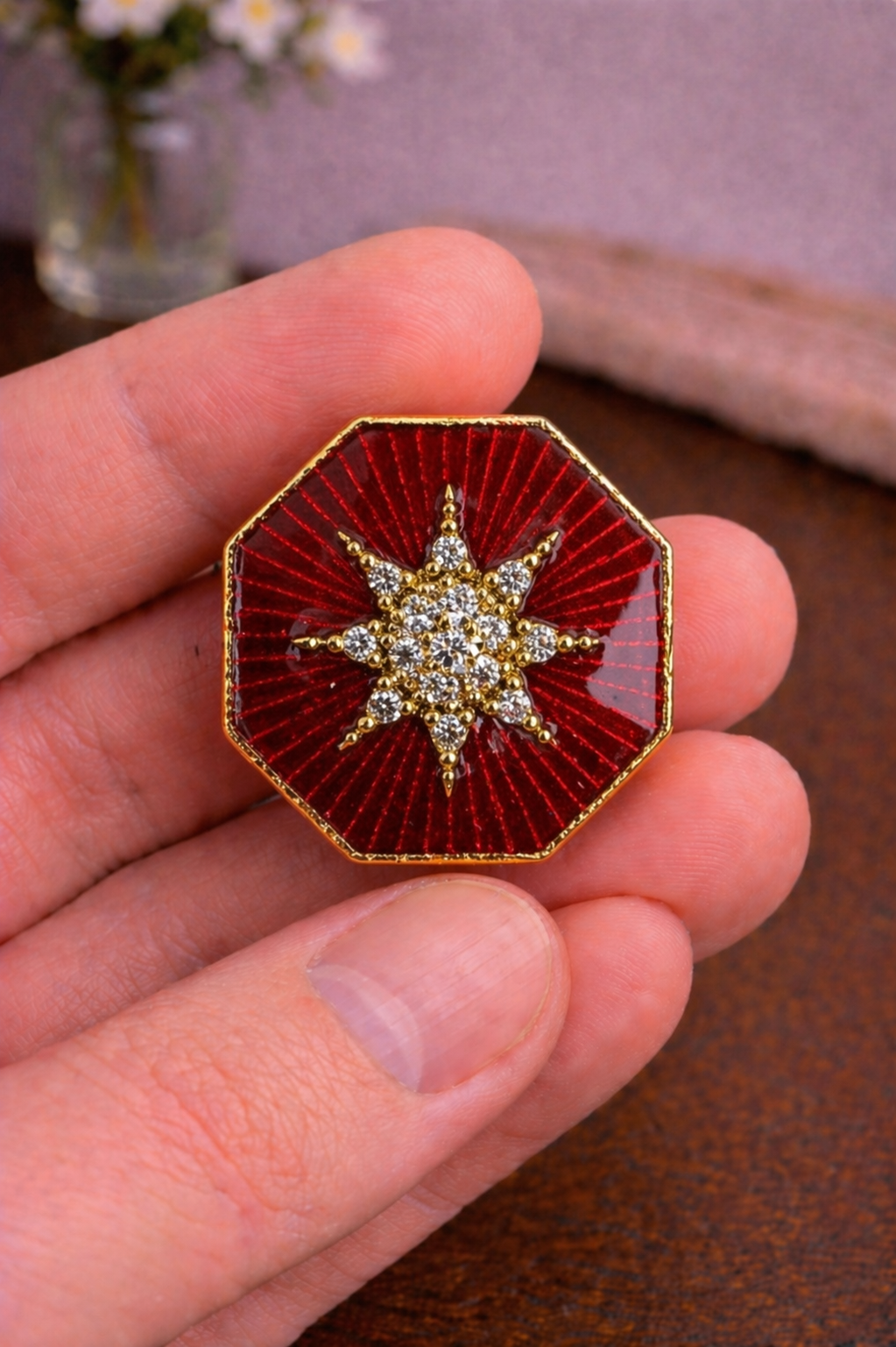 Emerald Starburst Regal Button Set
