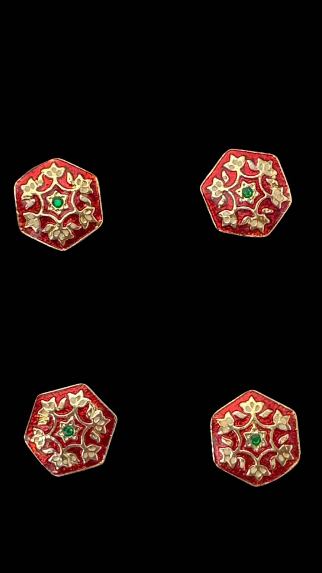 Floral Hexagon Kurta Button