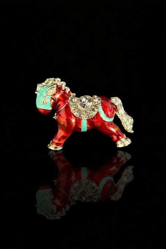 Royal Carousel Horse Brooch