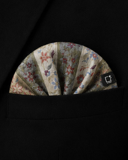 Ivory Heritage Pashmina Kani Pocket Square