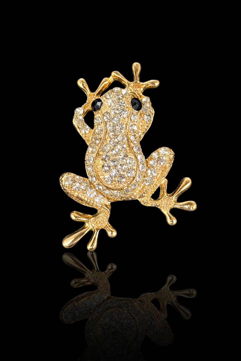 Crystal Hopper Brooch