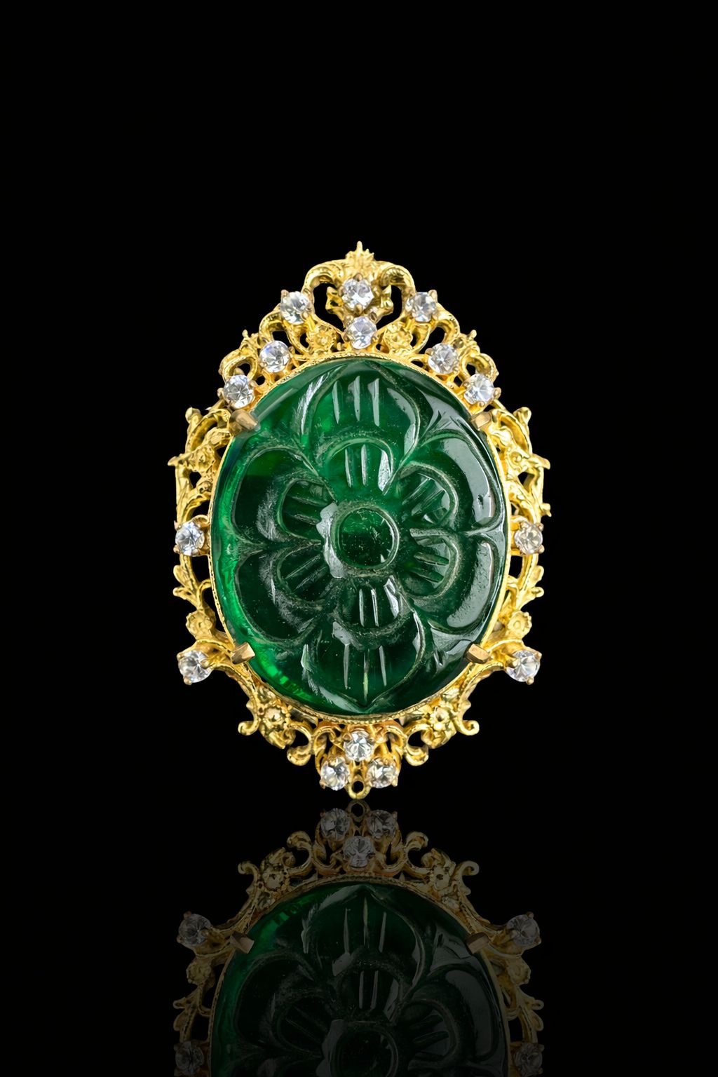 Regal Bloom Cameo Brooch