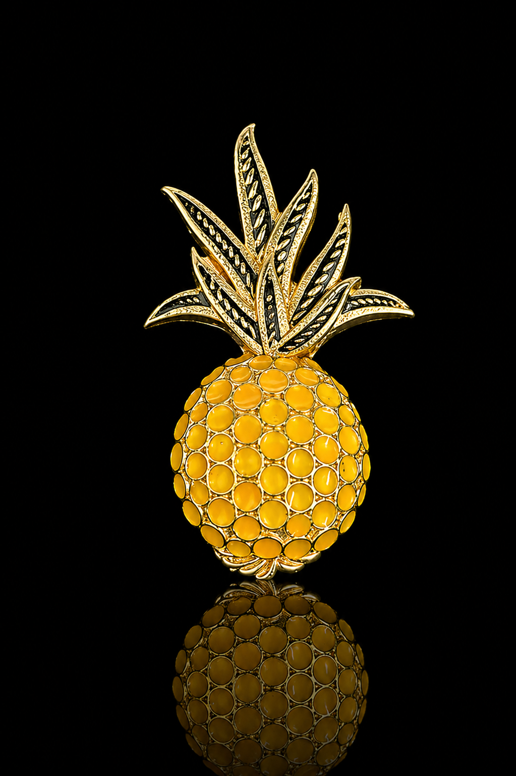 Golden Pineapple Brooch Pin