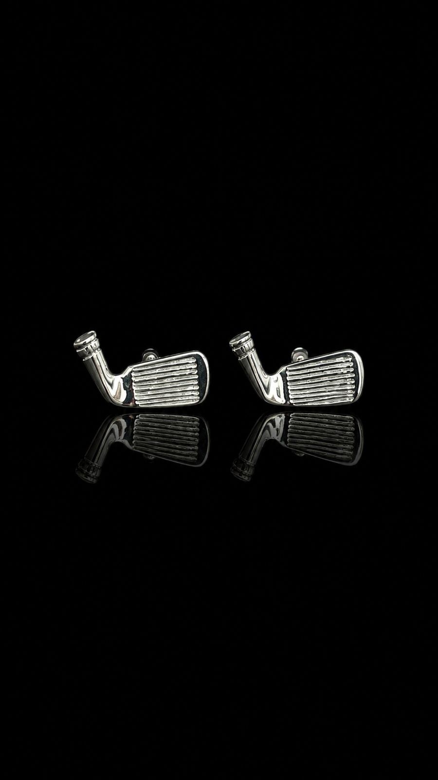 Silver Golf Club Cufflinks
