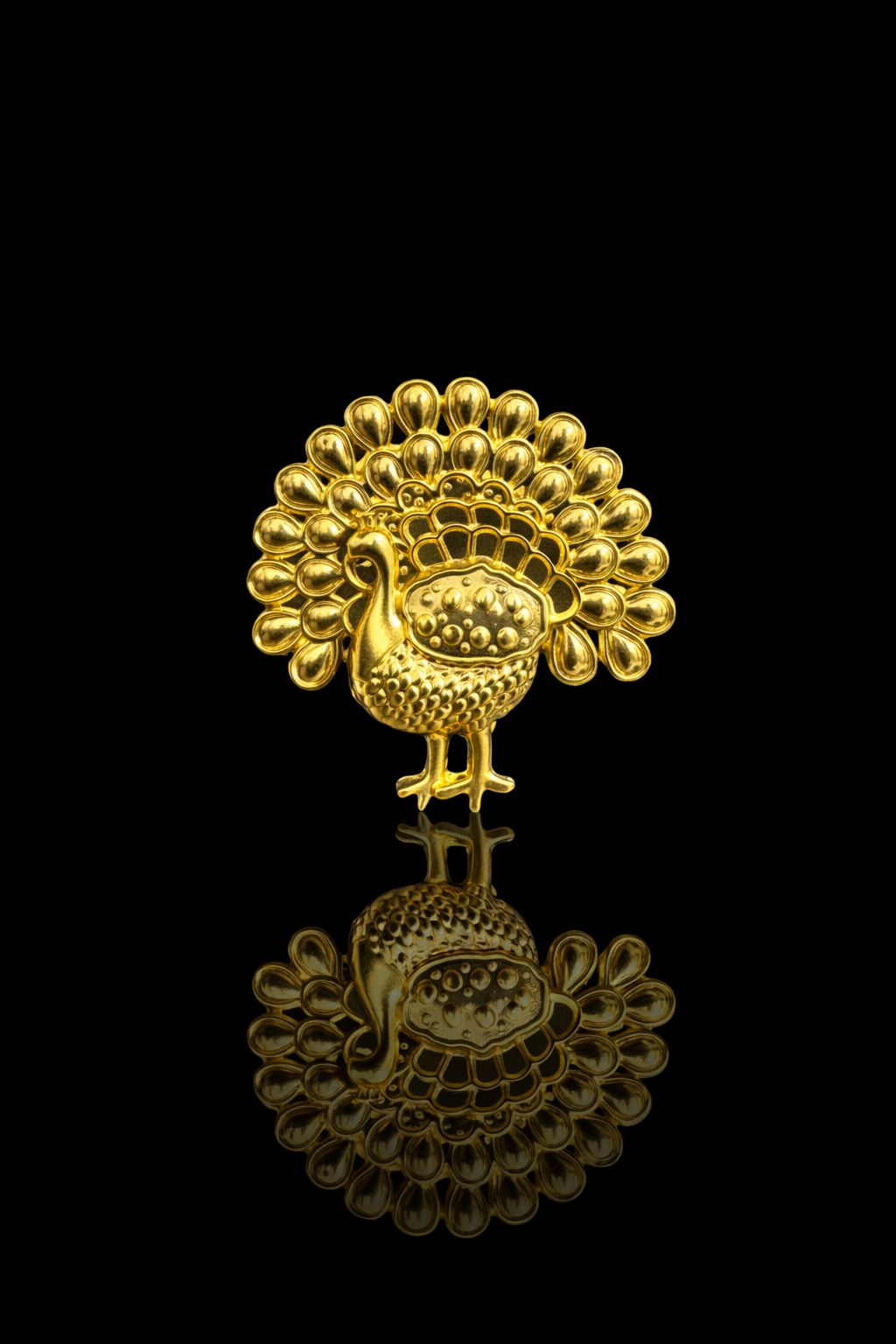 Royal Peacock Crest Brooch