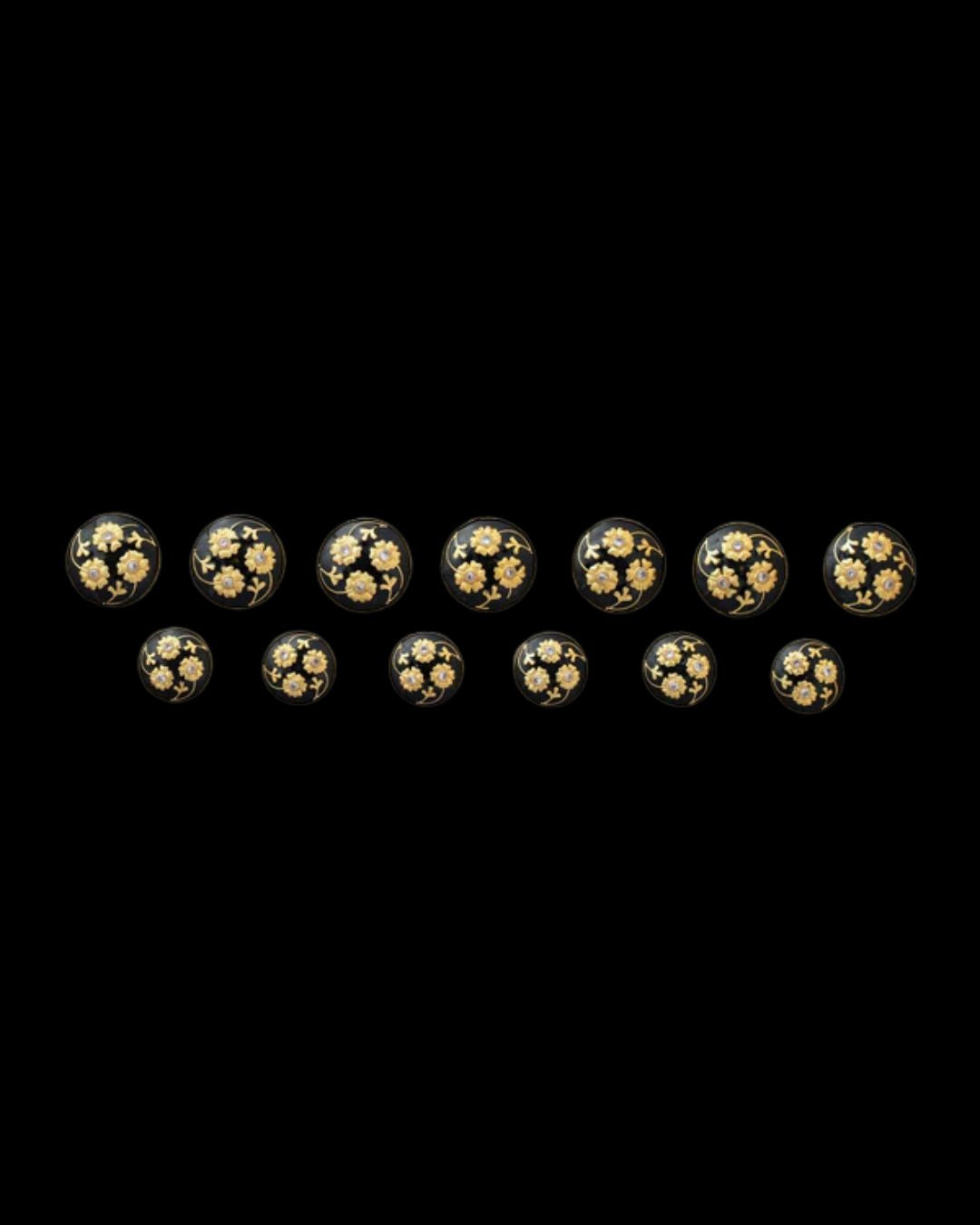 Noor-e-Gul Floral Bandhgala Button