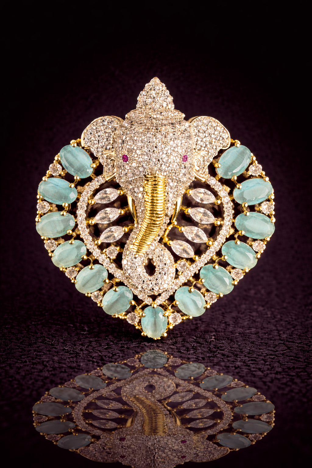 Ganesha Crest Magnet Brooch