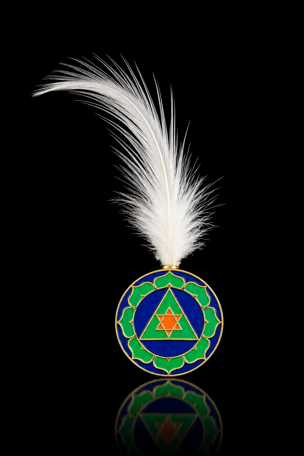 Royal Enamel Feather Kalingi Sarpech