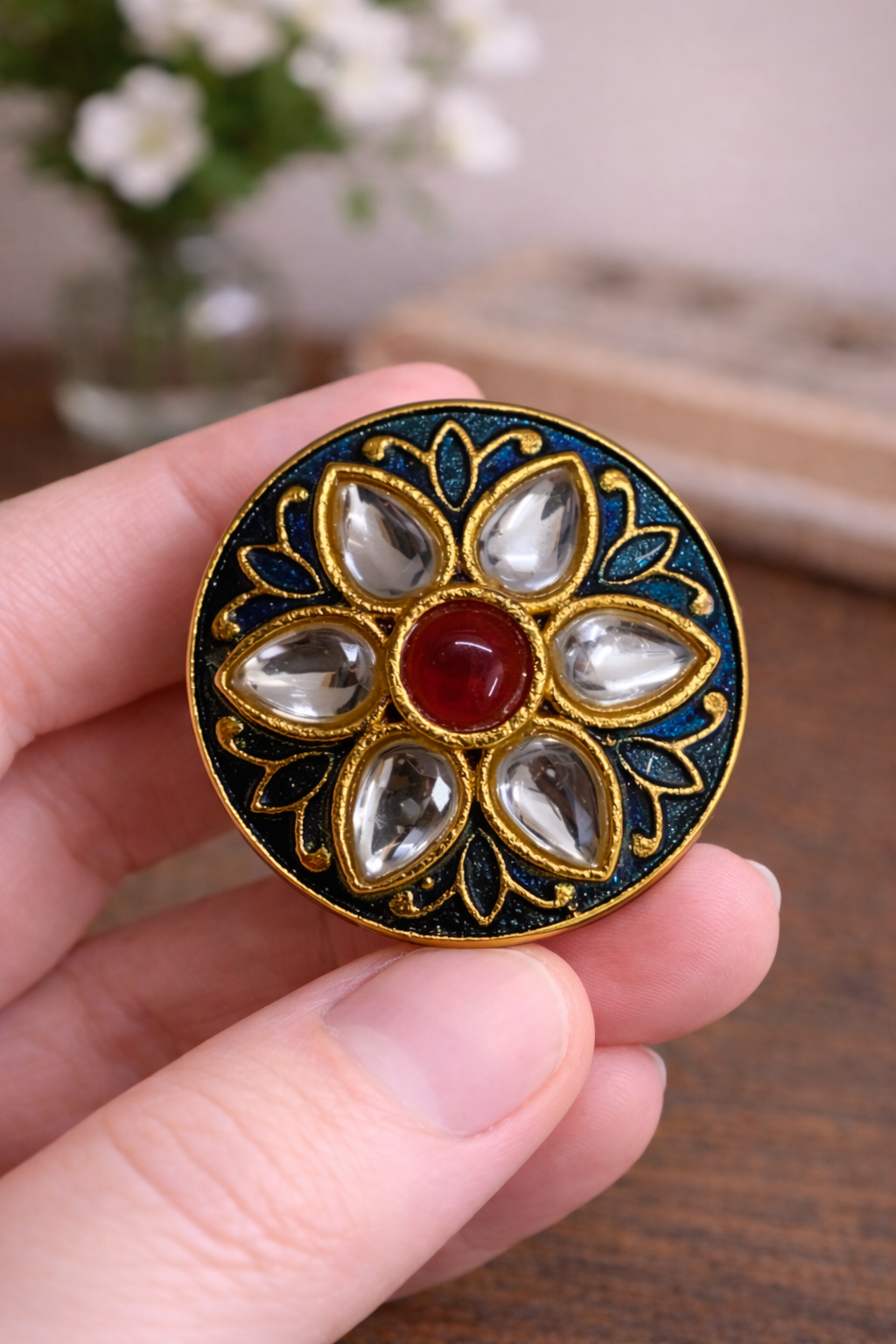 Zamrud Pushp Bandhgala Button