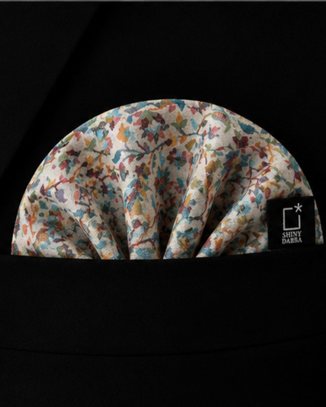 Blossom Ivory Pashmina Kani Pocket Square