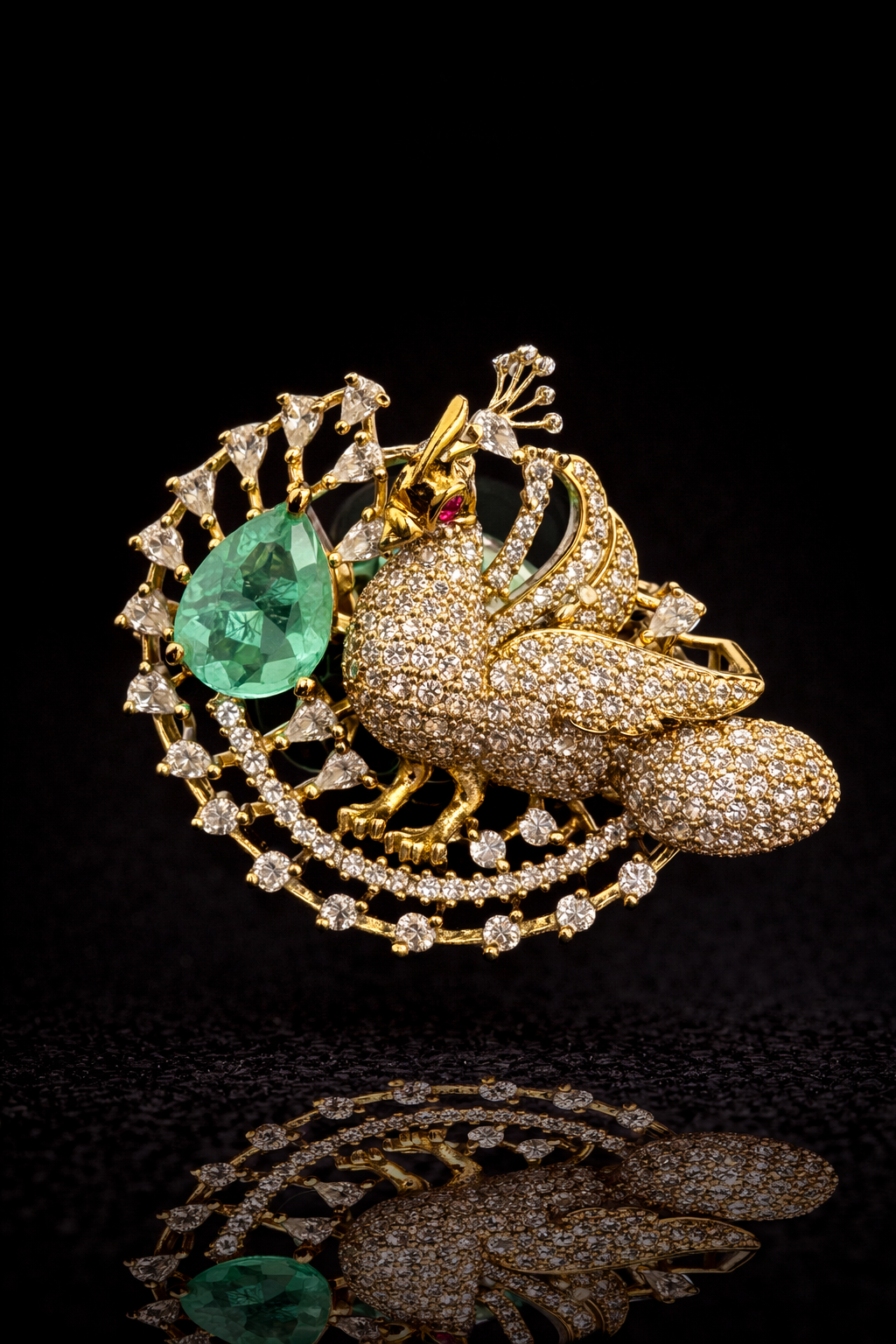 Royal Mayur Crest Brooch