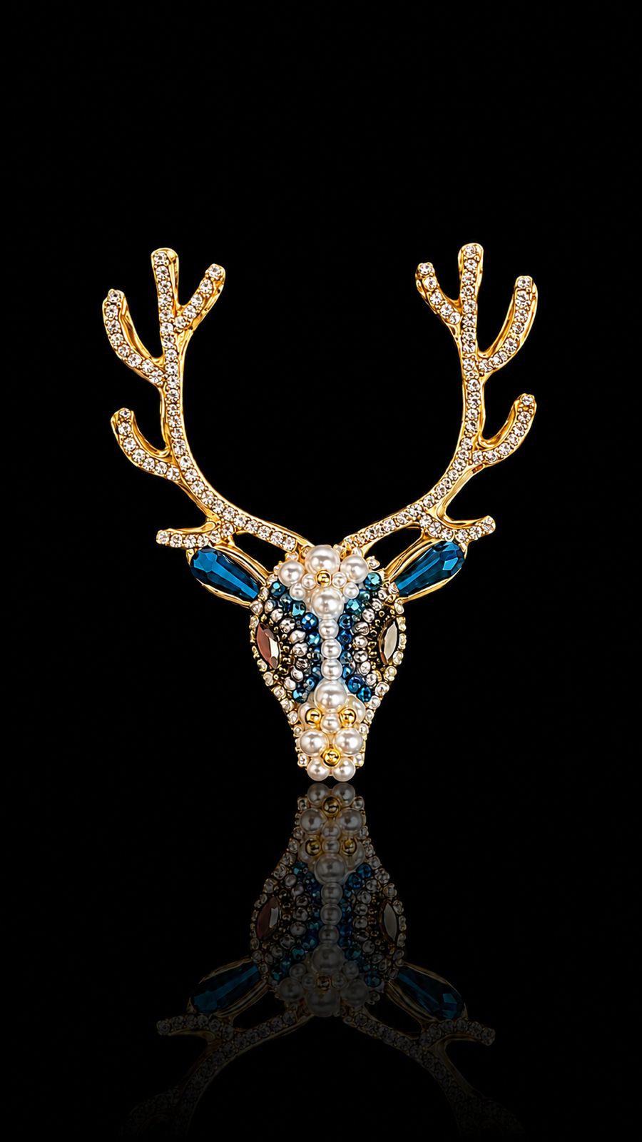 Imperial Stag Crest Brooch