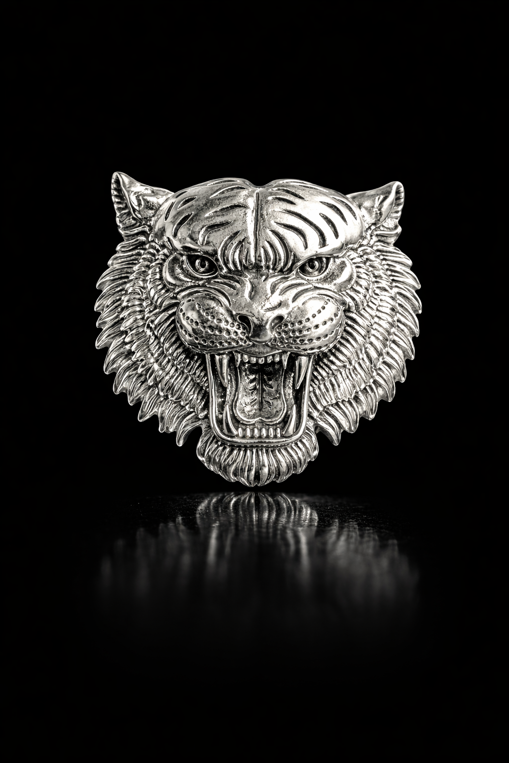 Royal Tiger Head Brooch