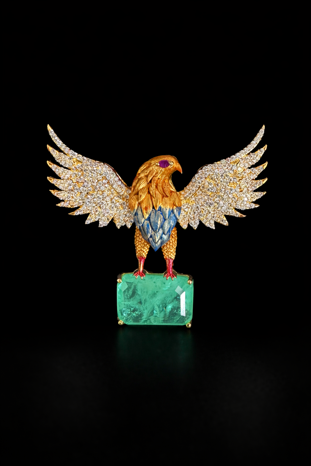 Imperial Eagle Crest Brooch