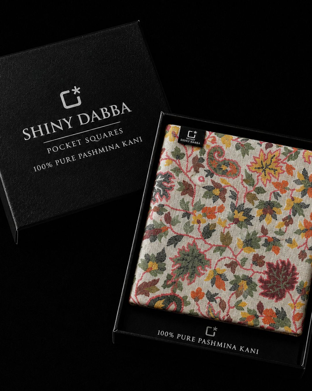 Name: Autumn Blossom Pashmina Kani Pocket Square
