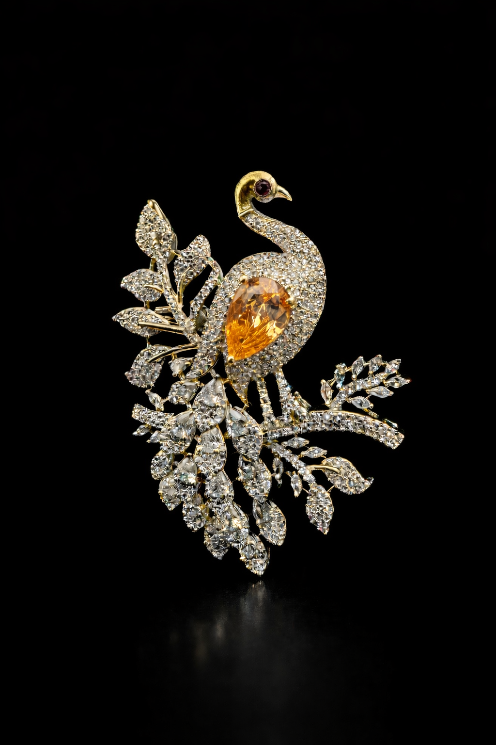 Royal Peacock Crest Brooch